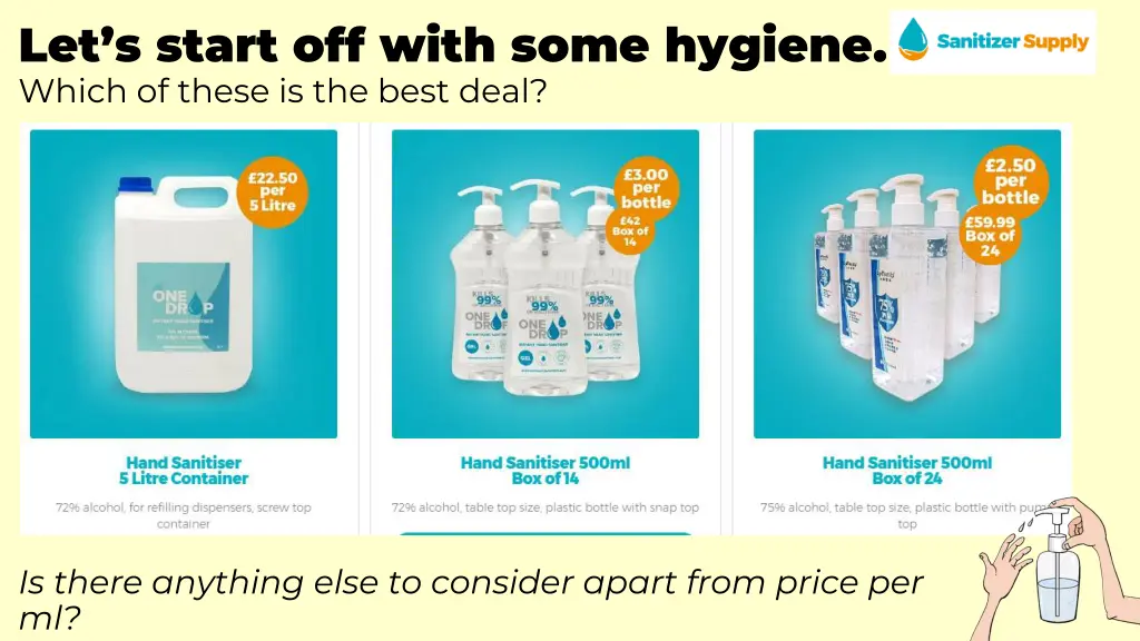 let s start off with some hygiene which of these