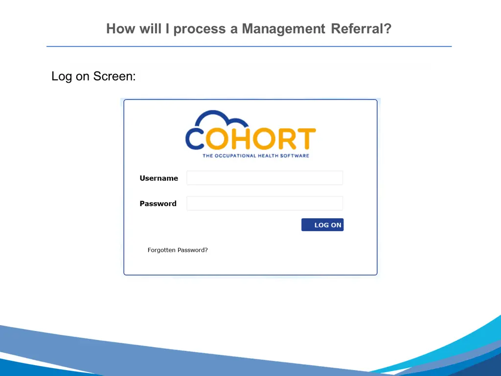 how will i process a management referral