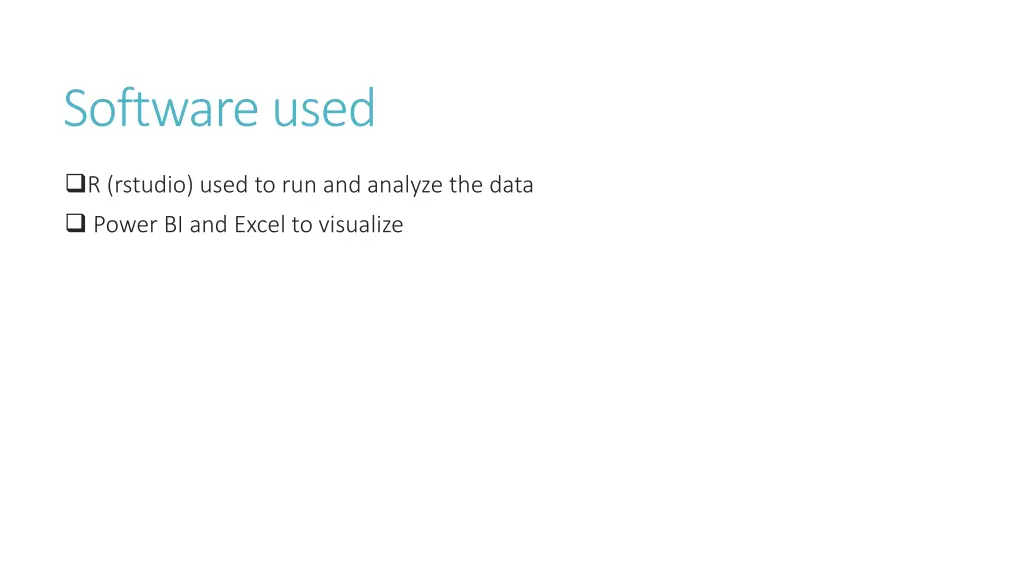 software used