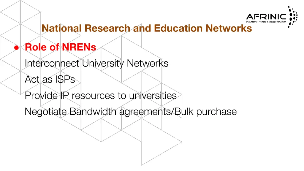 national research and education networks