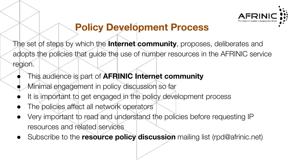 policy development process