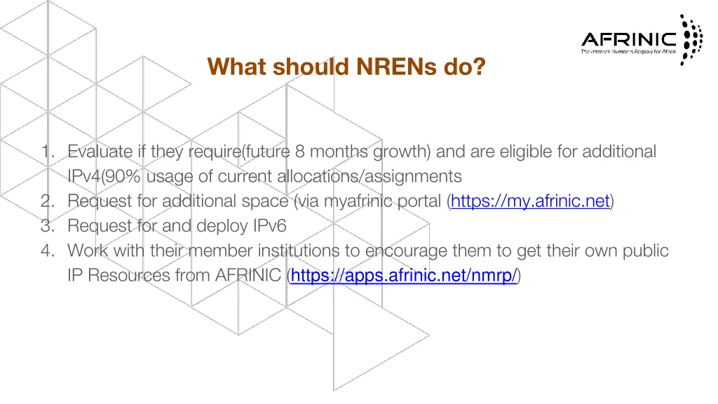 what should nrens do