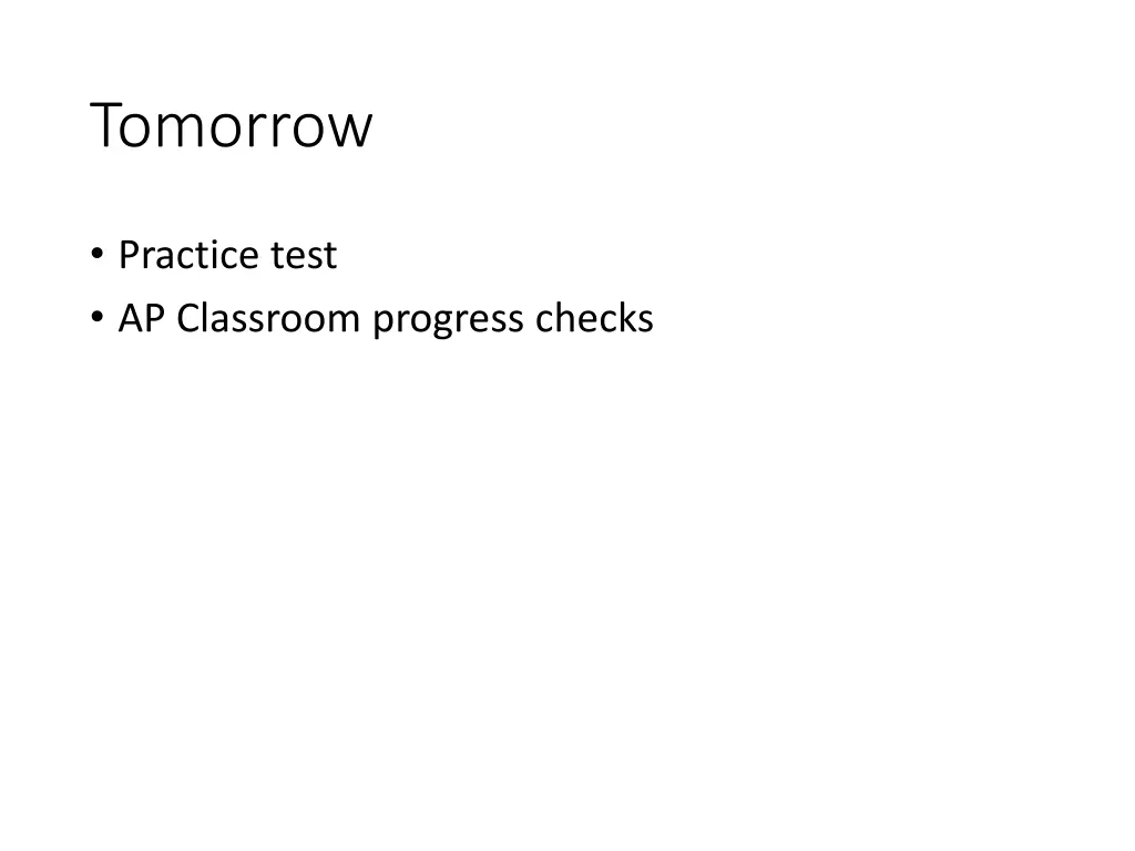 tomorrow