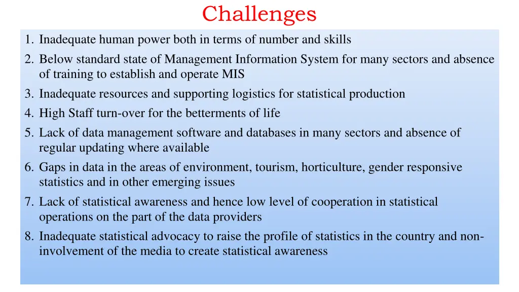 challenges