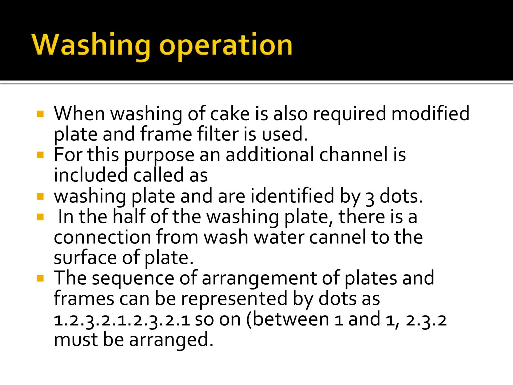 when washing of cake is also required modified
