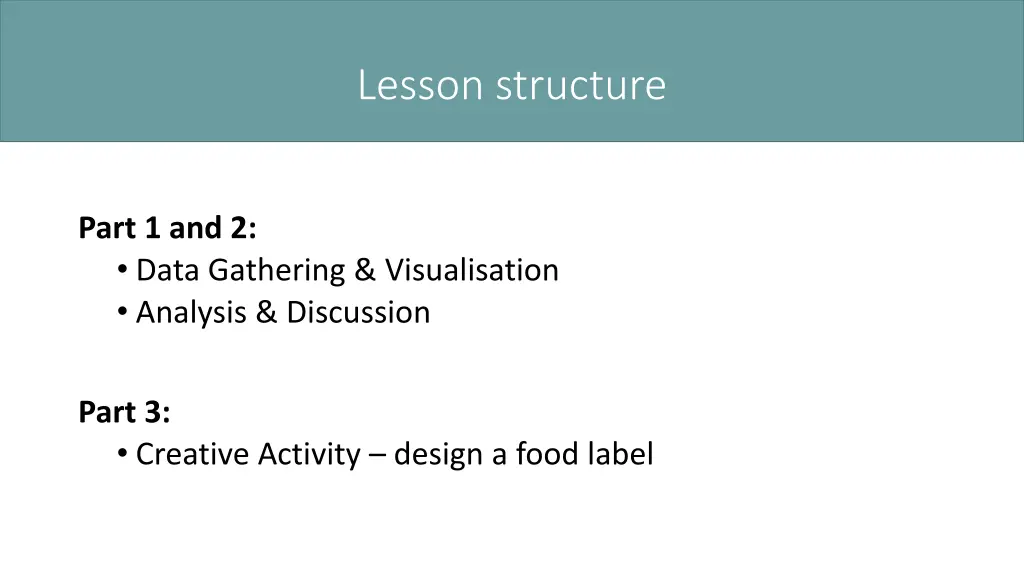 lesson structure