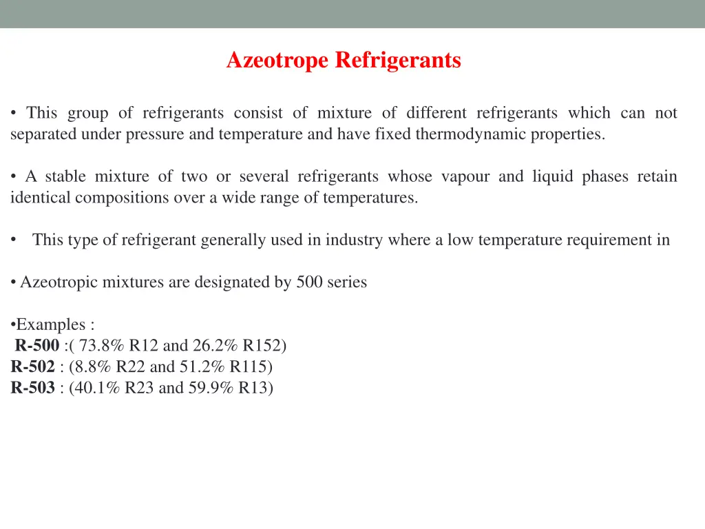 azeotrope refrigerants