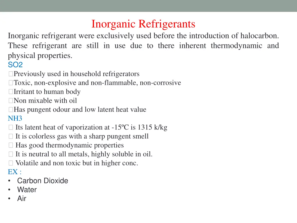 inorganic refrigerants
