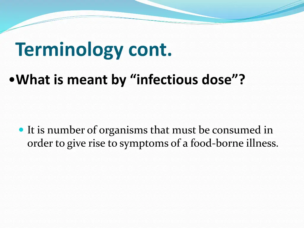 terminology cont