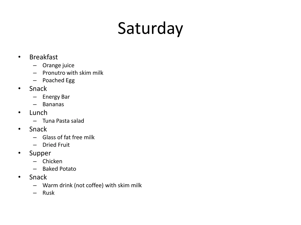 saturday