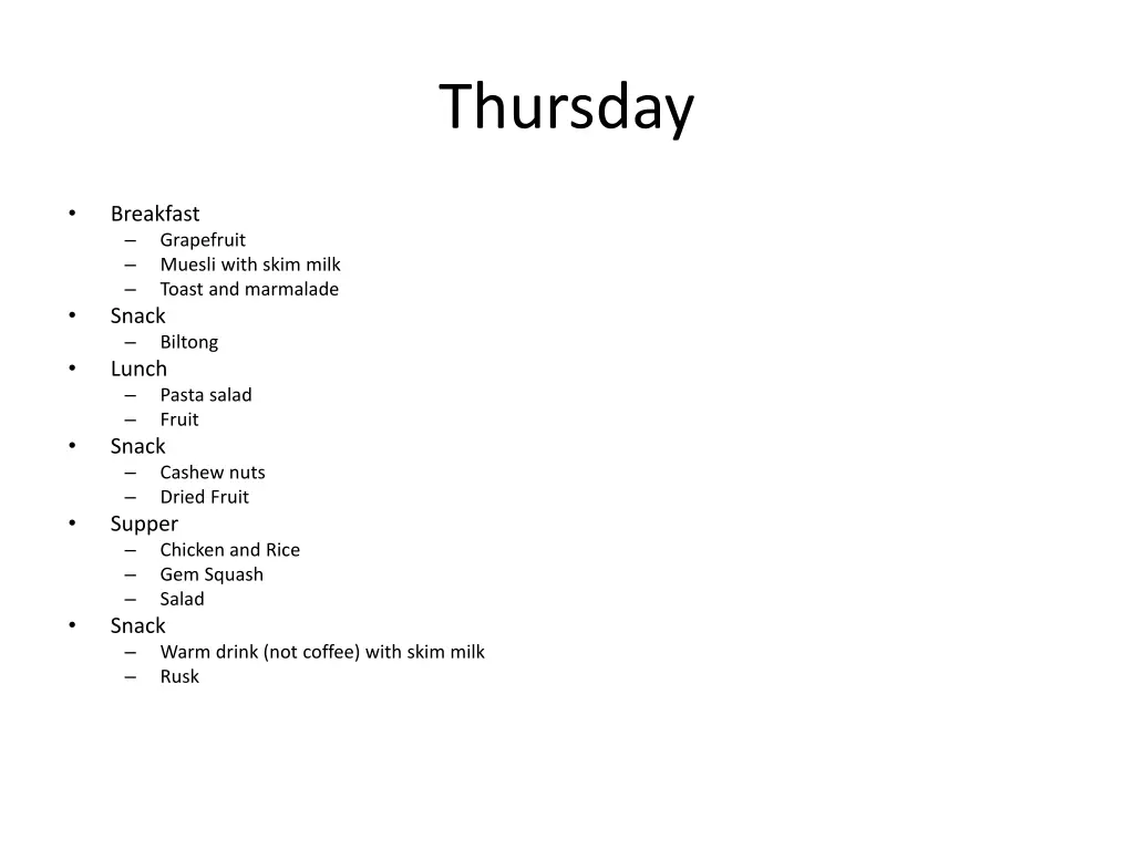 thursday