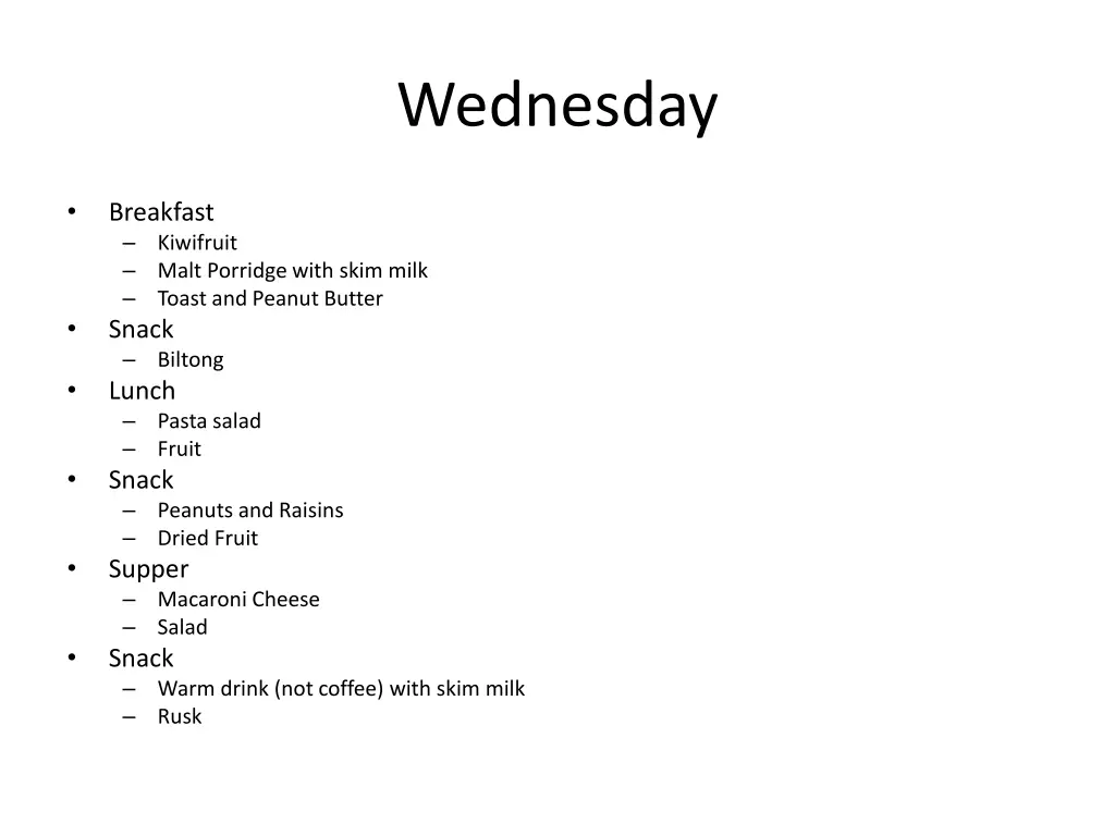 wednesday