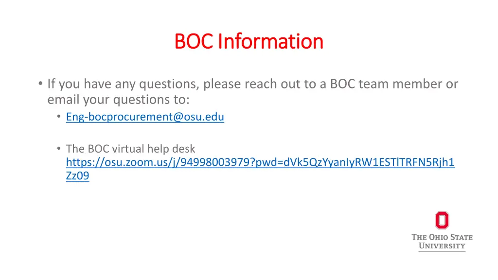 boc information boc information