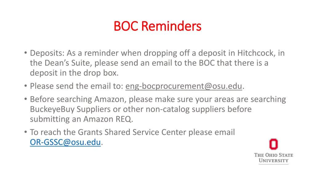 boc reminders boc reminders