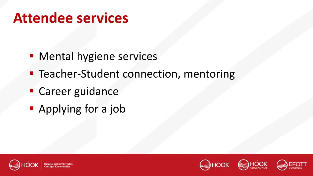 attendee services