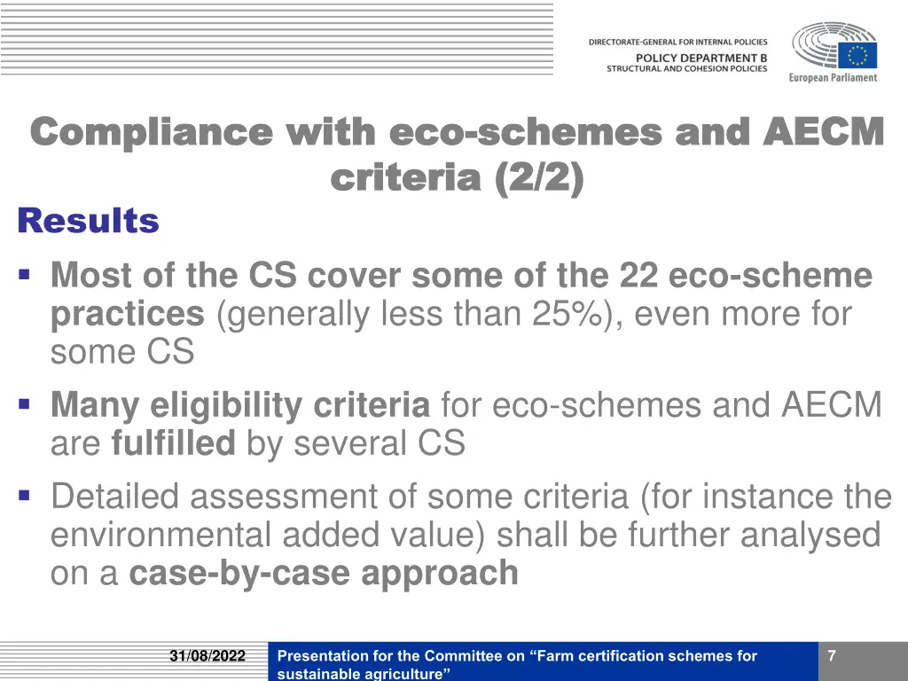 compliance with eco compliance with eco schemes 1