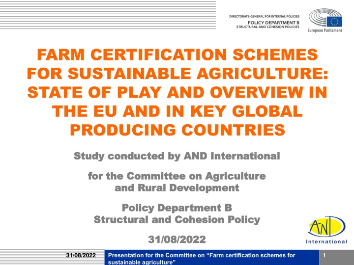 farm certification schemes for sustainable