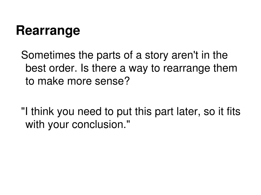 rearrange