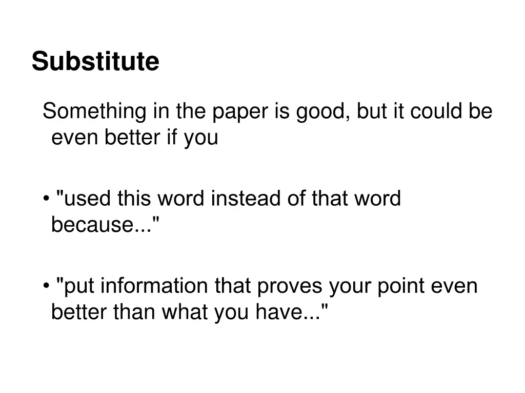 substitute