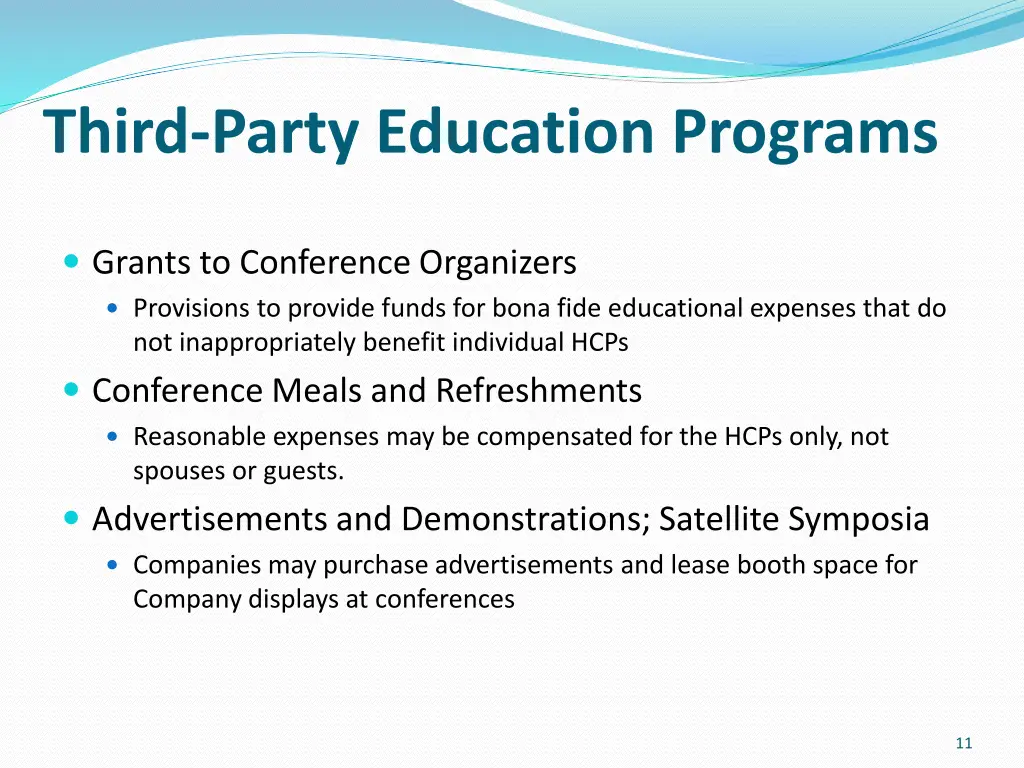 third party education programs