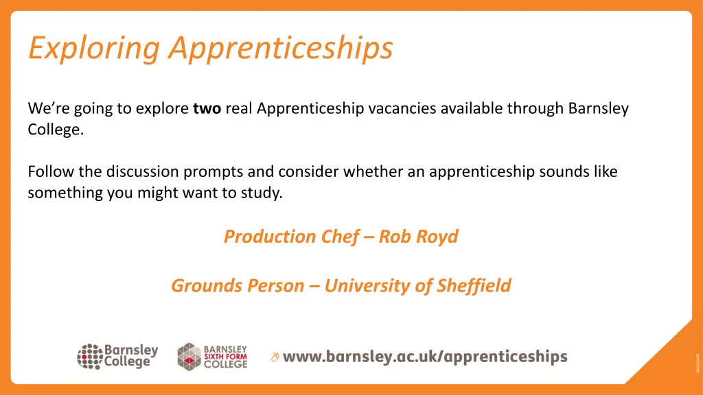 exploring apprenticeships