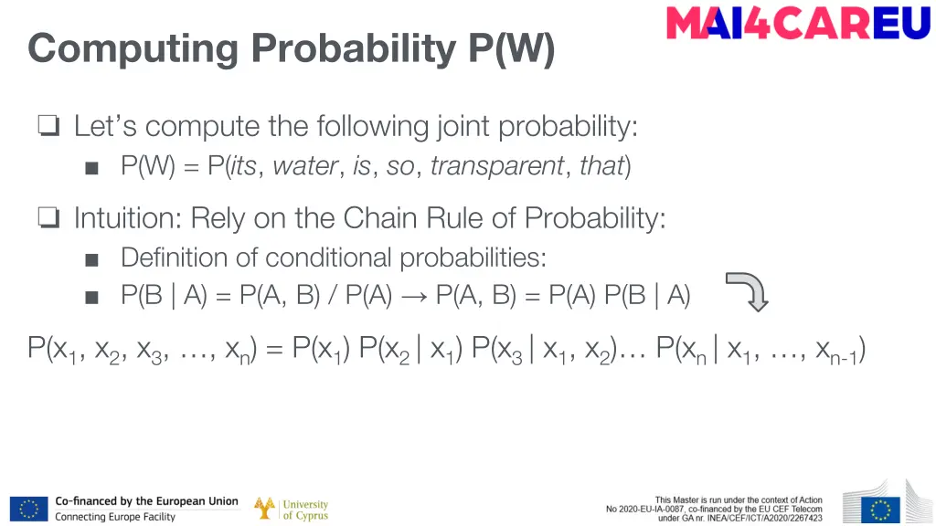 computing probability p w