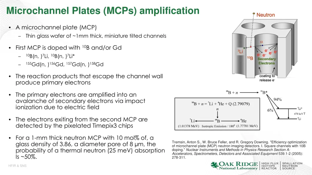 microchannel plates mcps amplification
