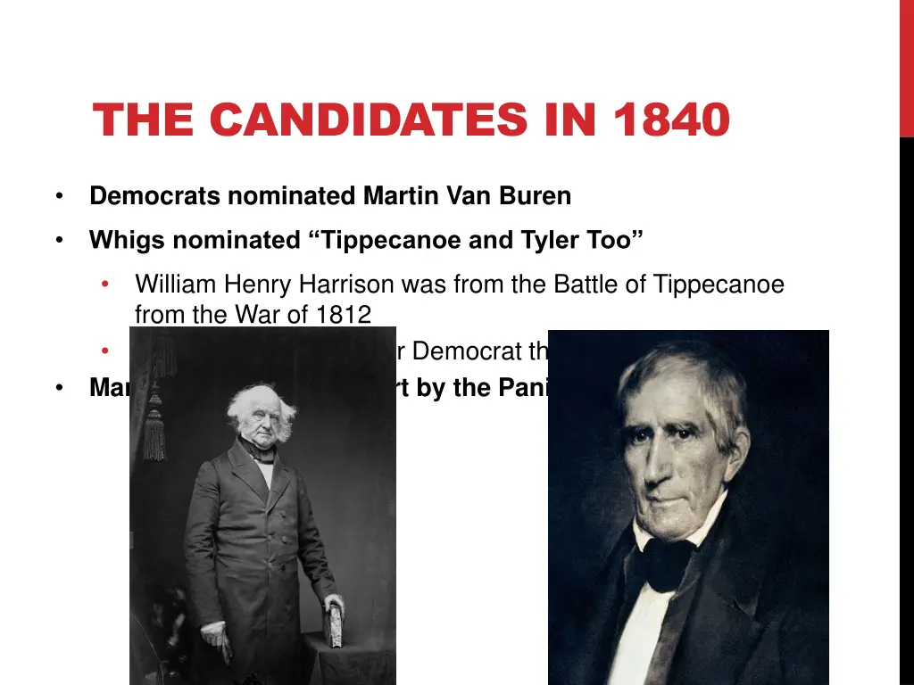 the candidates in 1840
