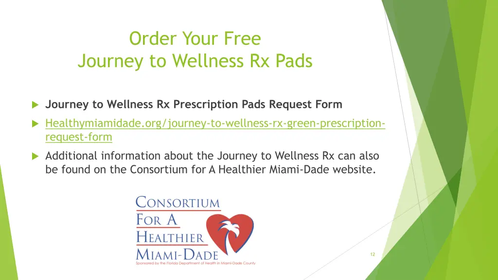 order your free journey to wellness rx pads