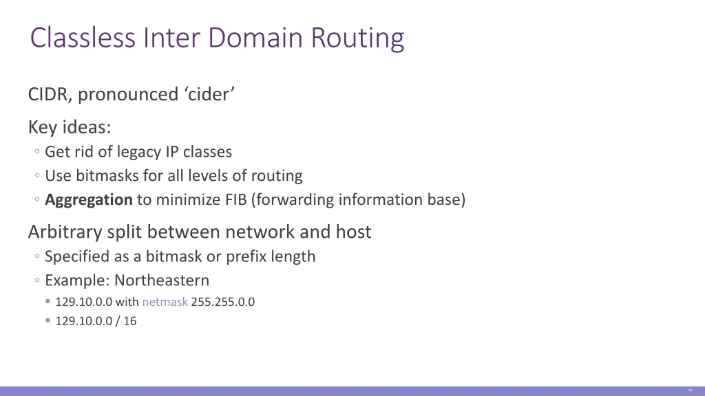 classless inter domain routing