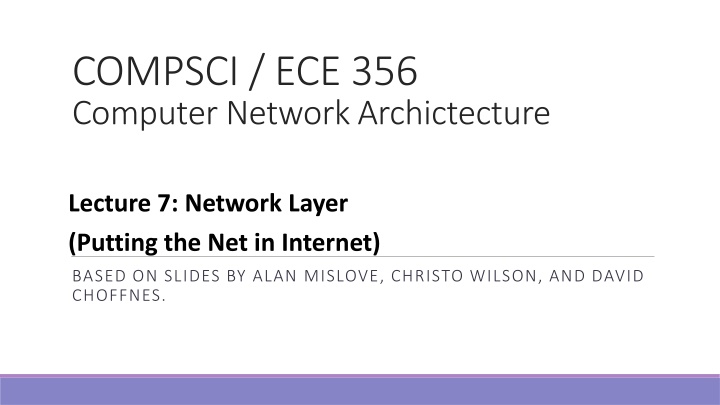 compsci ece 356 computer network archictecture