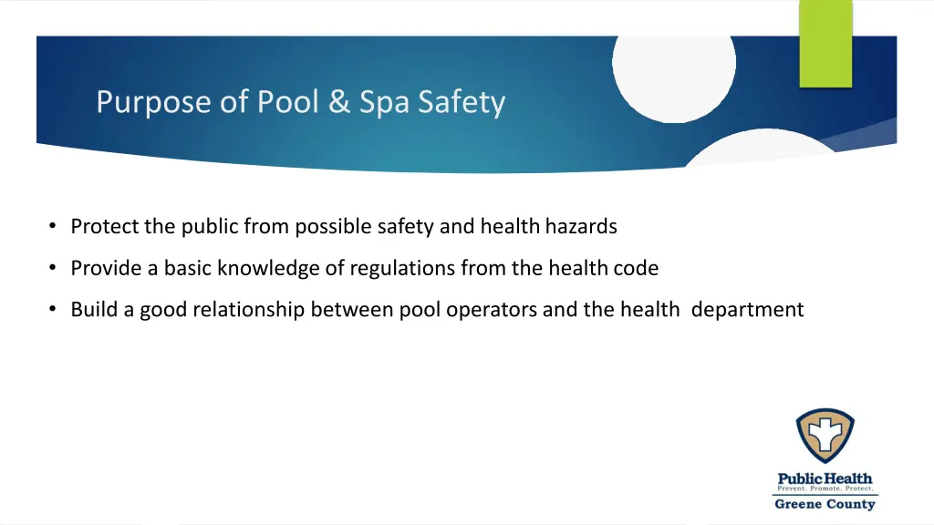 purpose of pool spa safety