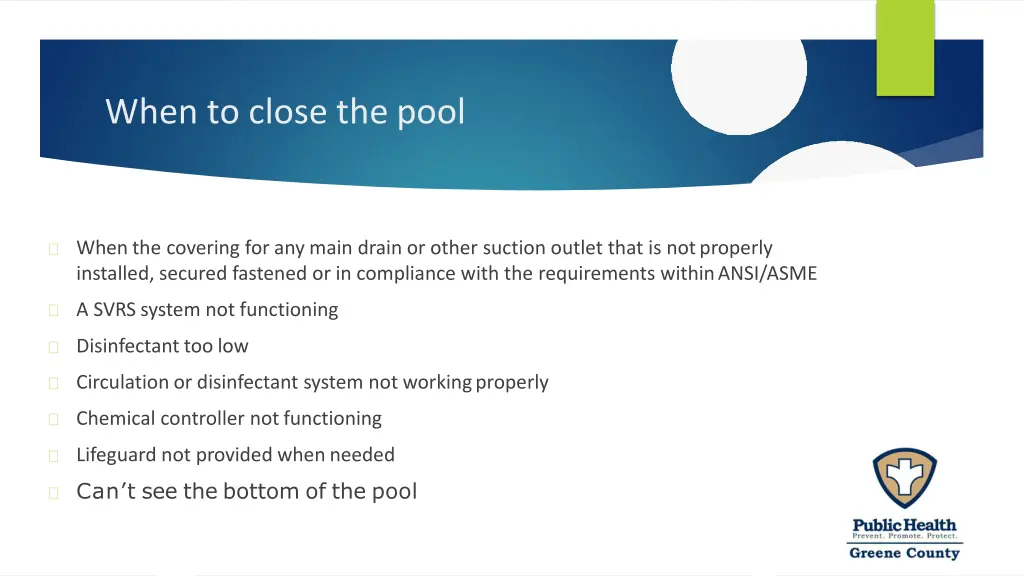 when to close the pool