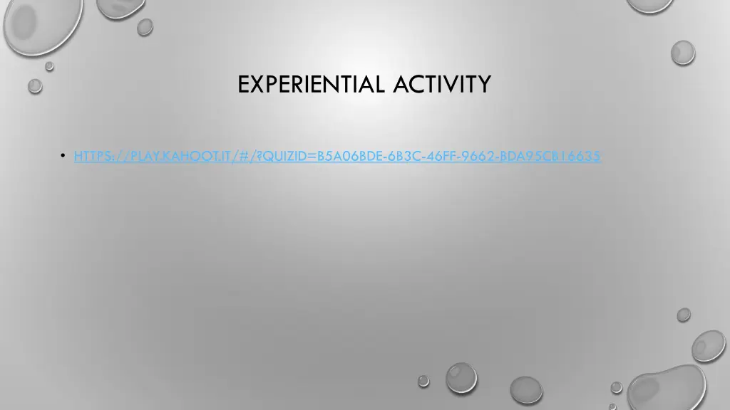 experiential activity