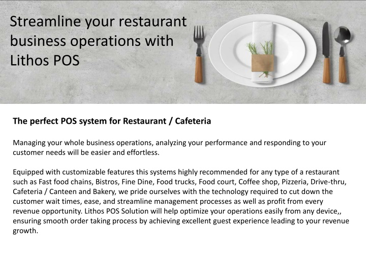 streamline your restaurant business operations