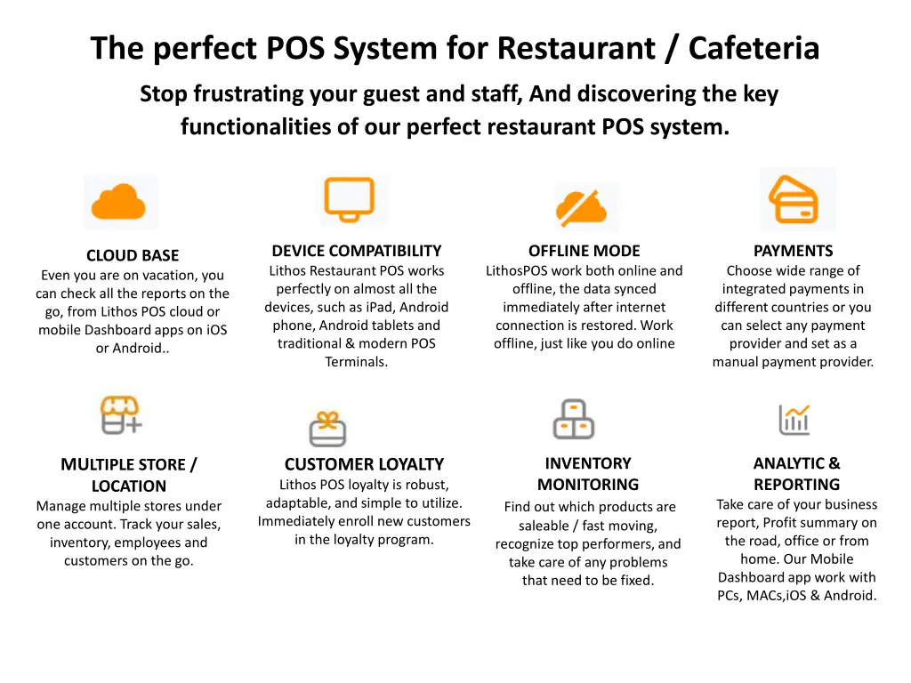 the perfect pos system for restaurant cafeteria
