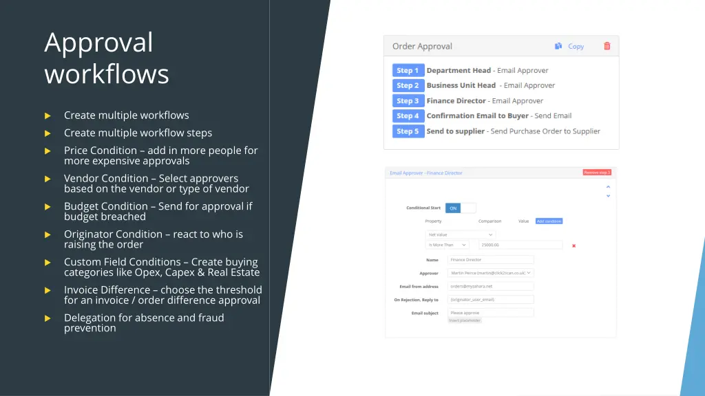 approval workflows
