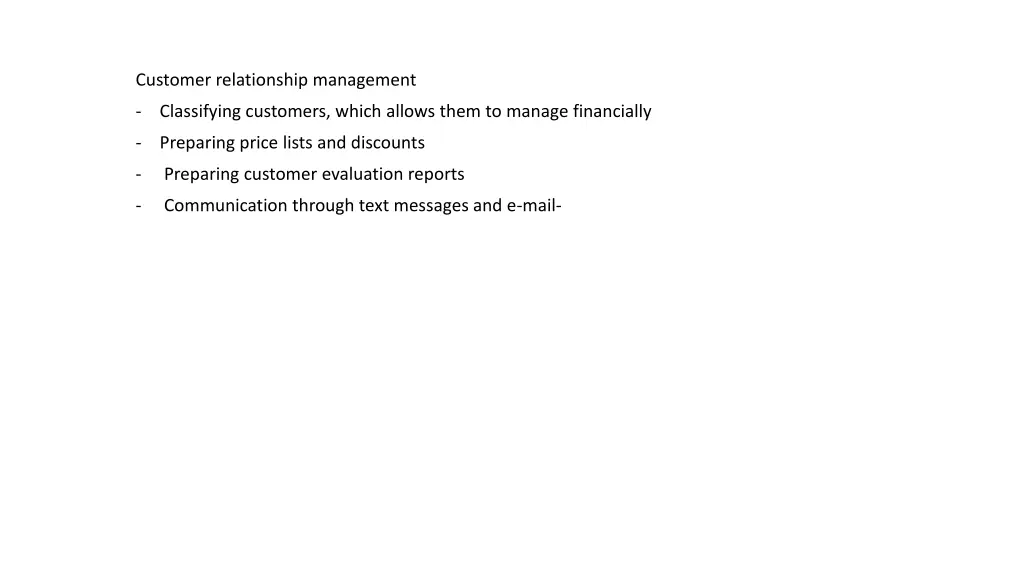 customer relationship management