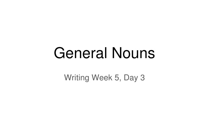general nouns