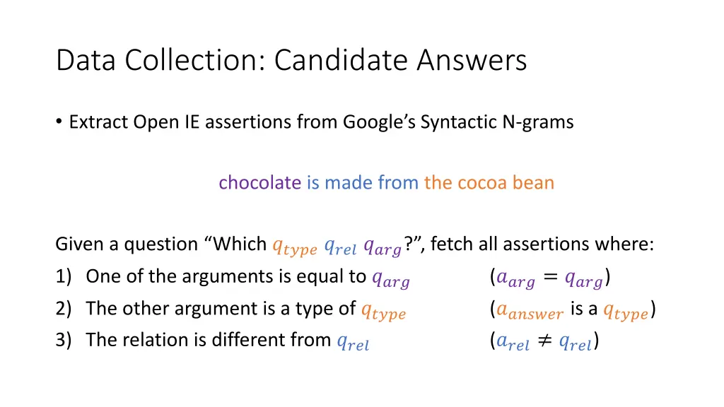 data collection candidate answers 3