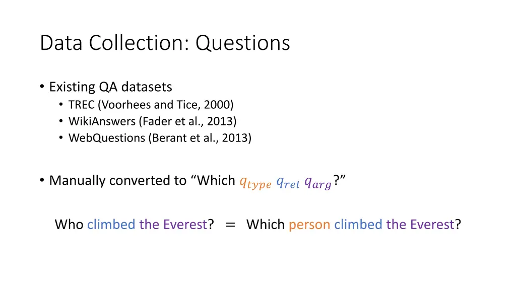 data collection questions