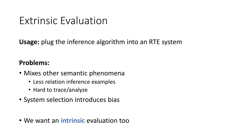 extrinsic evaluation