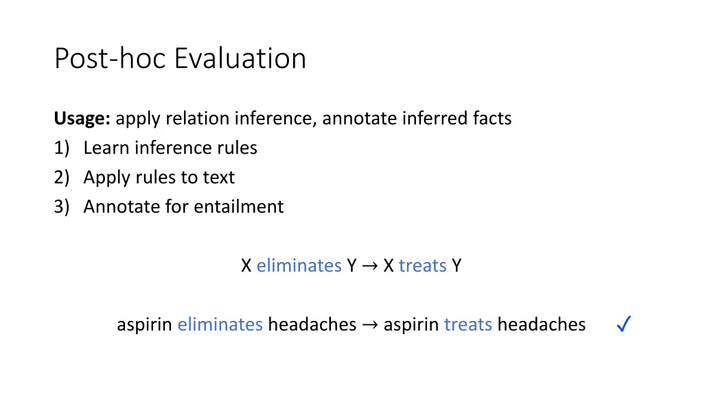 post hoc evaluation 1