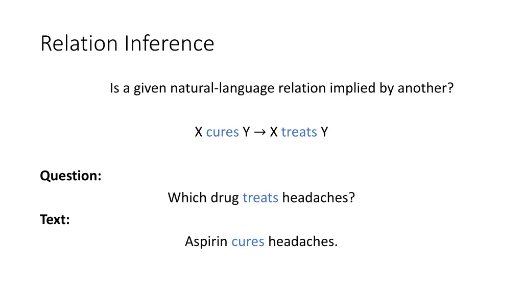 relation inference