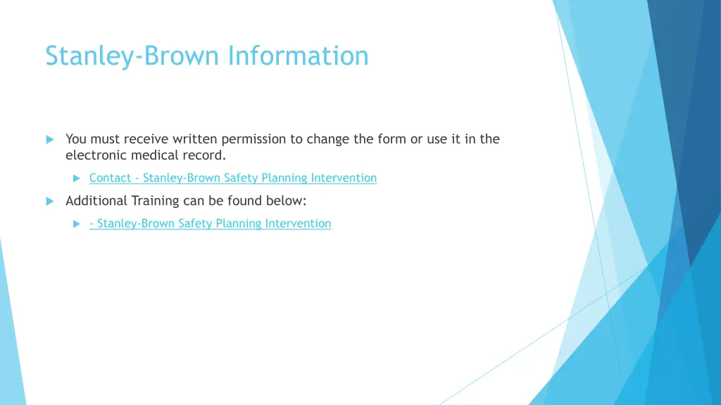 stanley brown information