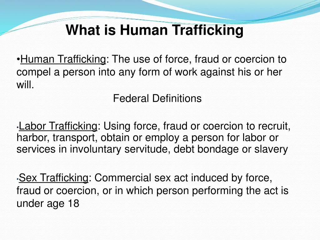 what is human trafficking