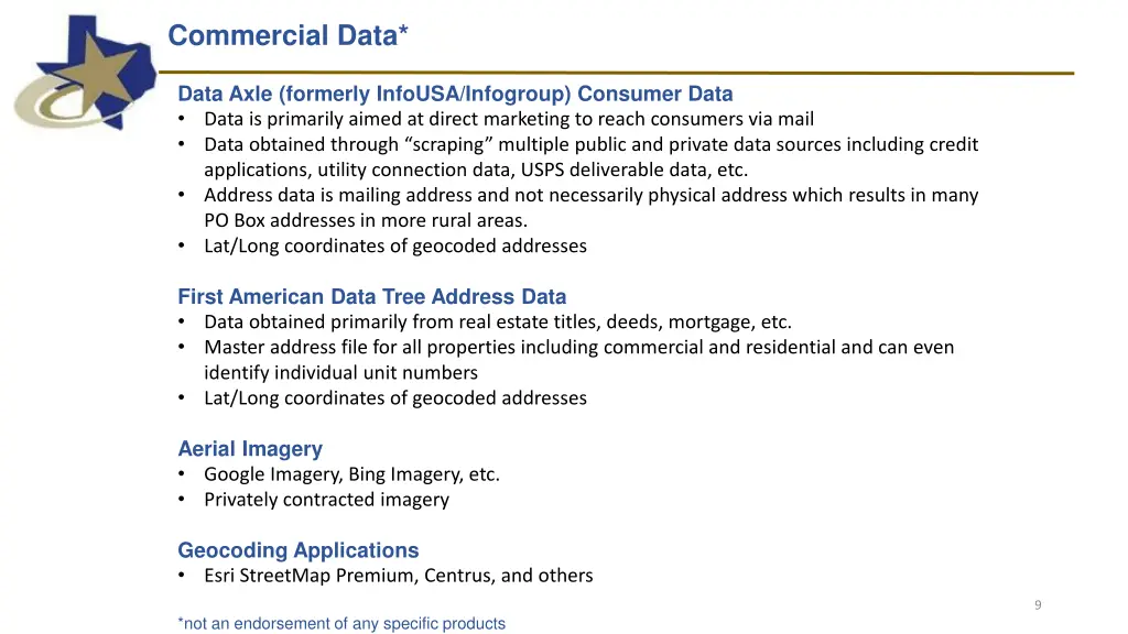 commercial data