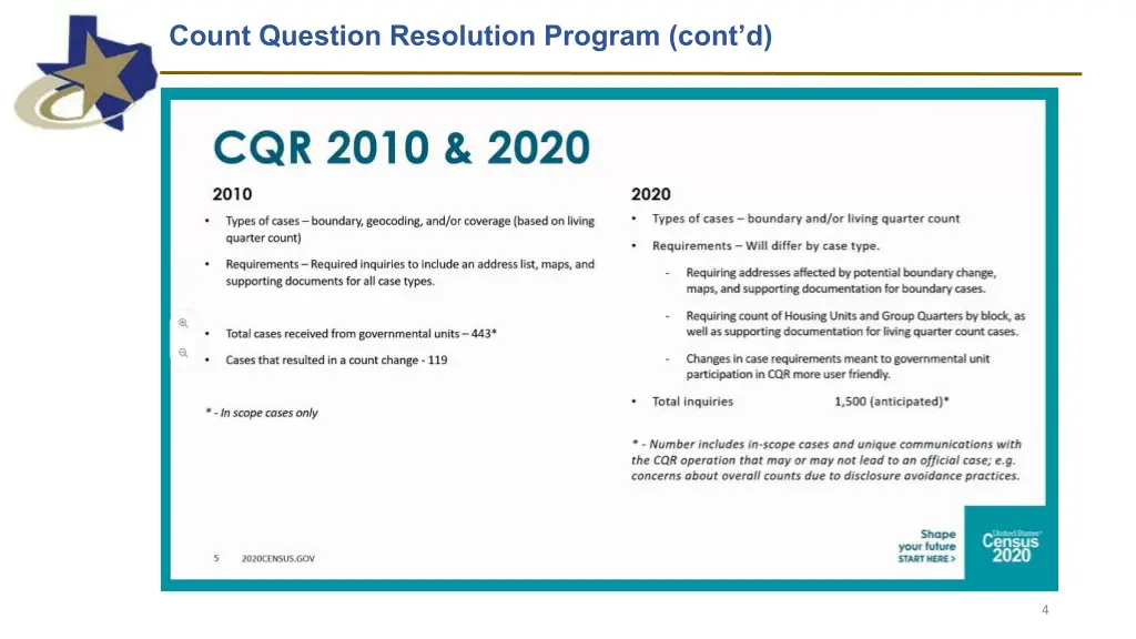 count question resolution program cont d 1