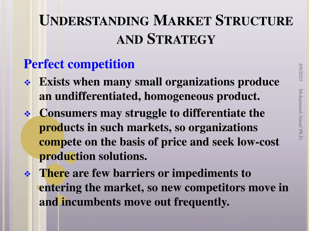 u nderstanding m arket s tructure and s trategy 16