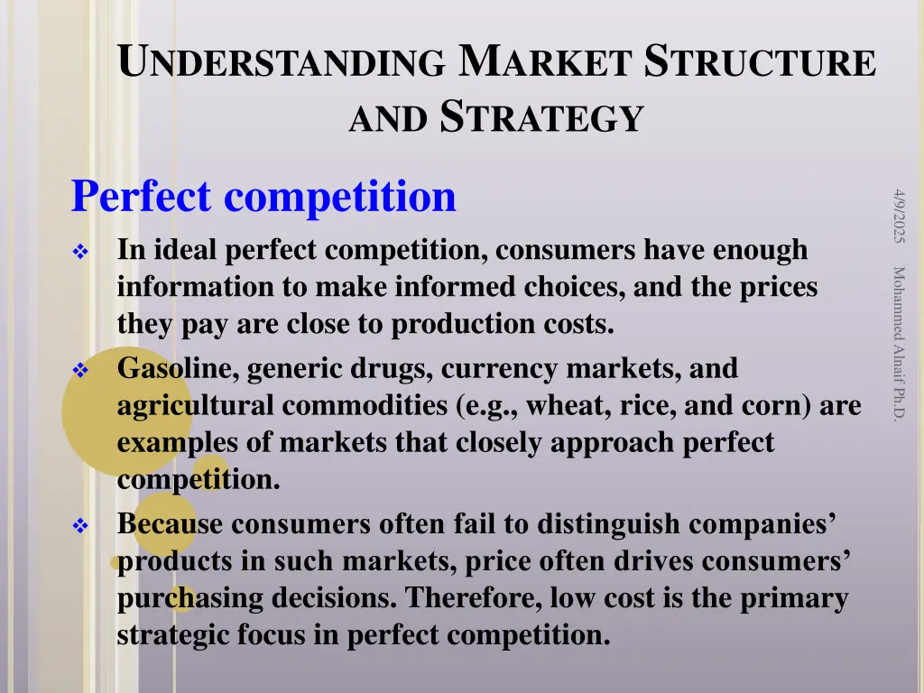 u nderstanding m arket s tructure and s trategy 17